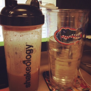 Shakeology and water